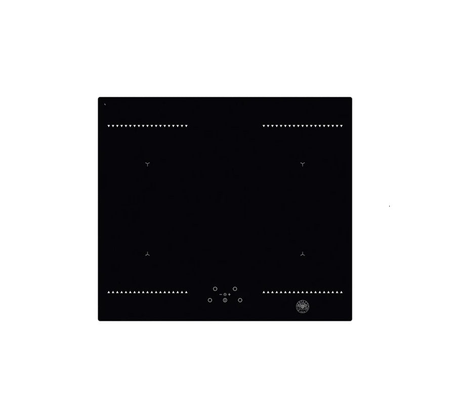 Zwart keramisch kookplaat P604IC1B2GNEE Bertazzoni met touchbediening.