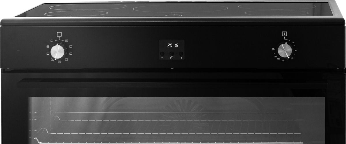 zwarte EVCK9225 Everglades elektrische oven met digitale klok en draaiknoppen