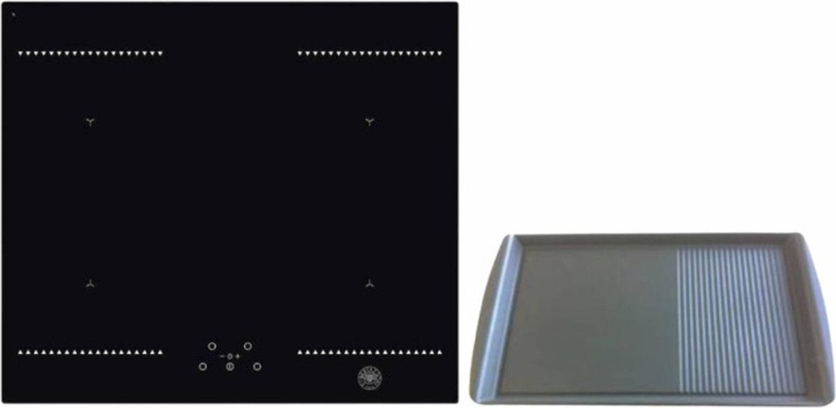 P604IC1B2GNEE Bertazzoni inductiekookplaat met geïntegreerde bediening en bakplaat