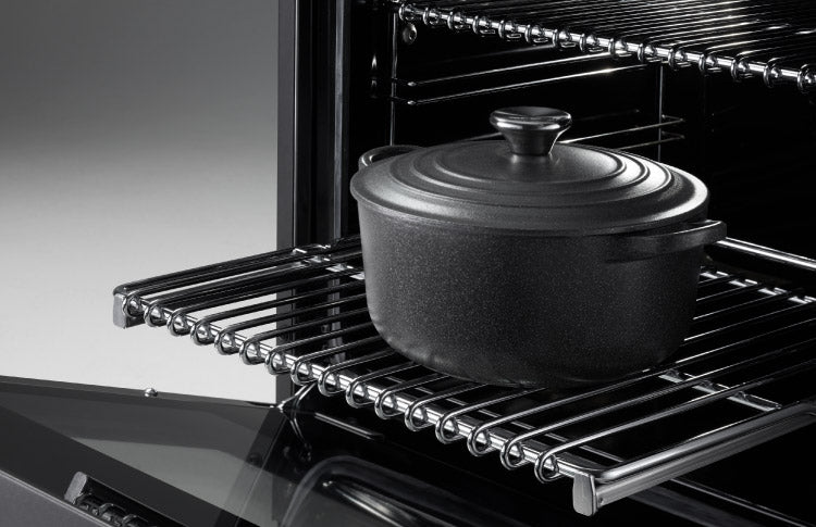 MAS96L2EXT BERTAZZONI dubbel fornuis met grote elektrische oven en zes messing branders