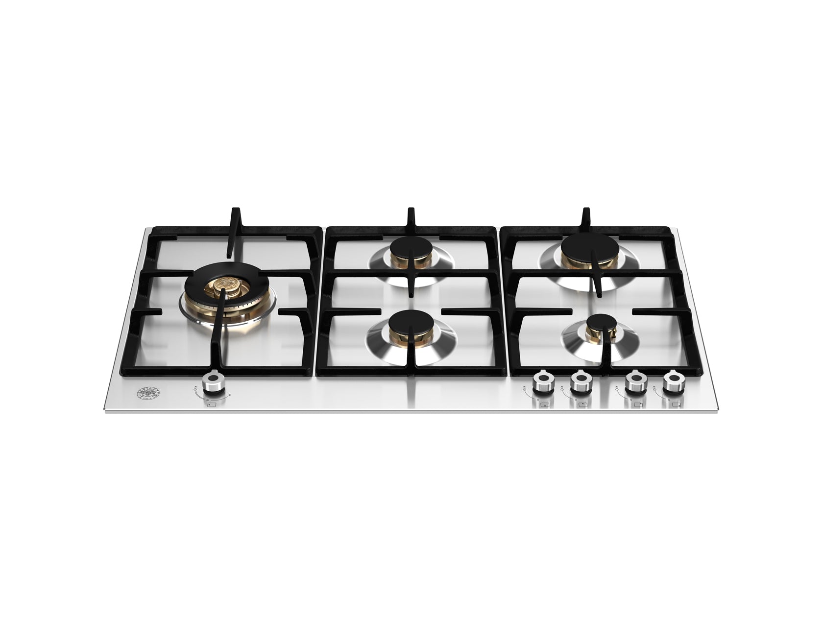 P905LPROX Bertazzoni gas kookplaat 90cm met 5KW wokbrander roestvrij staal