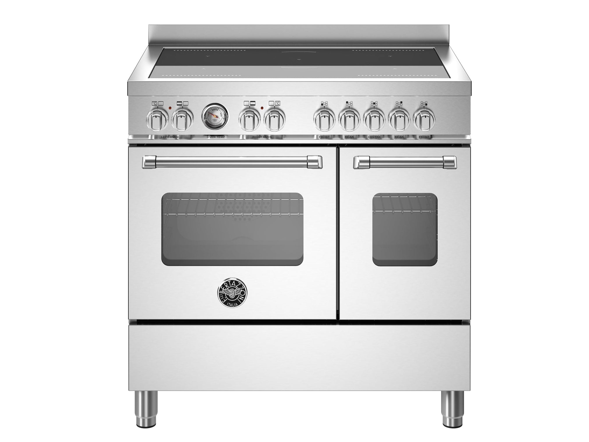 Bertazzoni Master Serie 90 cm inductiekookplaat met dubbele multifunctionele oven en soft close deuren