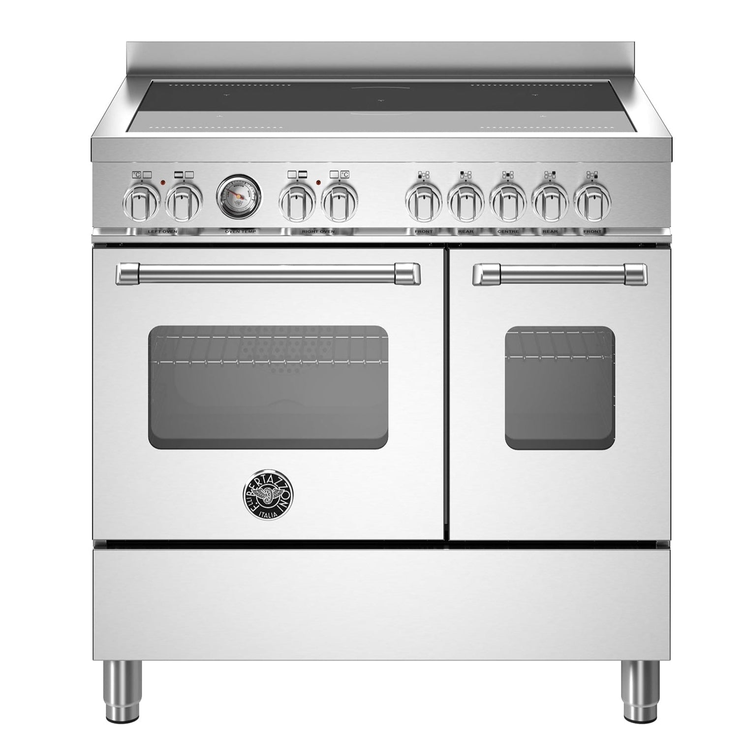 Bertazzoni Master Serie 90 cm inductiekookplaat met dubbele multifunctionele oven en soft close deuren