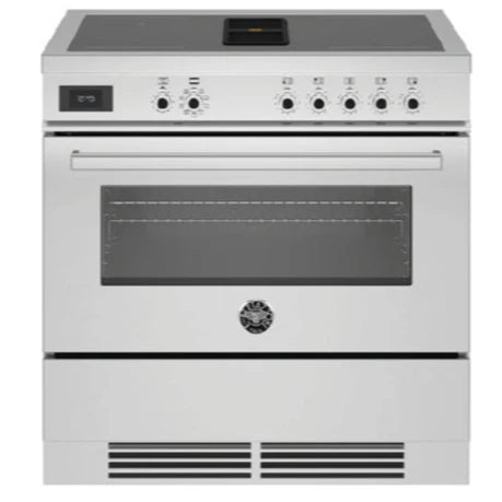 PROCH94I1EXT BERTAZZONI wit 90 cm Air-Tec fornuis met inductiekookplaat, geïntegreerde werkbladafzuiging en multifunctionele oven