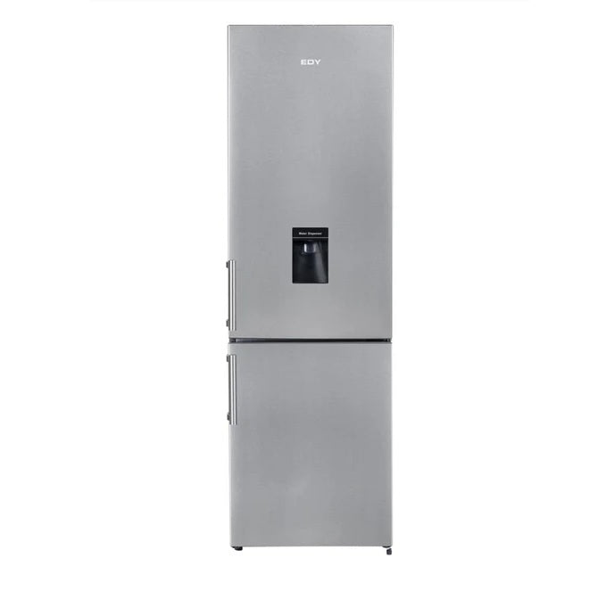 EDY EDHC8088 koel-vriescombinatie in inox look met waterdispenser en 269 liter inhoud