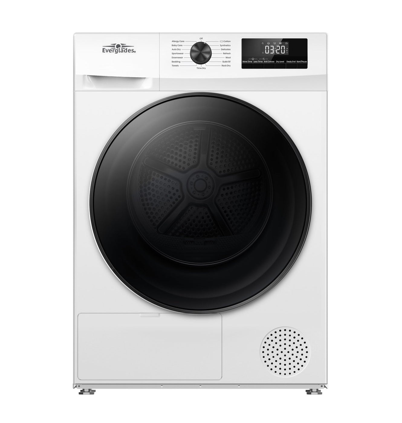 EVHP9055W warmtepompdroger wit frontlader met digitaal display