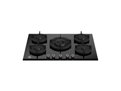 Gaskookplaat P755CPROGNE Bertazzoni gas op glas kookplaat 75cm zwart