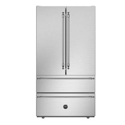 Bertazzoni REF904FFNXTC roestvrijstalen 90cm French Door koel-vriescombinatie met ruime inhoud en dubbel luchtkoelsysteem
