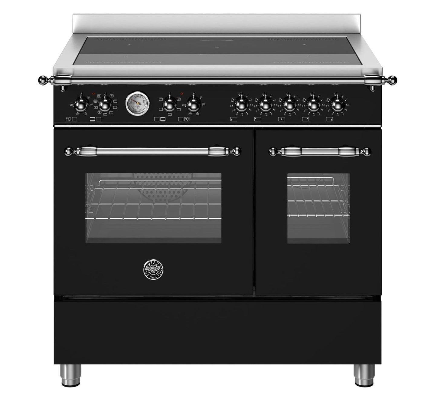 HER95IENEC2 Bertazzoni dubbel oven fornuis met inductie kookplaat en digitale bediening