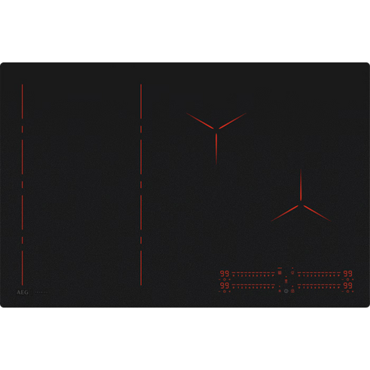 AEG PI6000S80 77cm induction cooktop with 4 zones, flex-bridge and Hob2Hood control