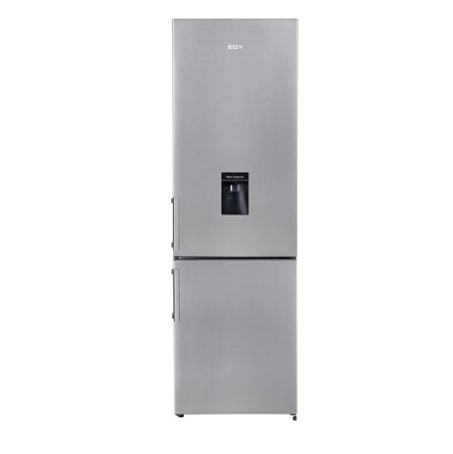 EDY EDHC8088 koel-vriescombinatie in inox look met waterdispenser en 269 liter inhoud